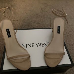 Nine West Natural Ankle strap heels